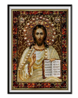 Diamantové vyšívání Obrazy s kamínků KAMÍNKY JSOU PO CELÉ PLOŠE svatý > 30x40cm